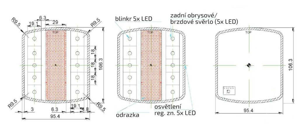 Elektroinstalace – Sada magnetického LED osvětlení s kabeláží 7 m VISIONPRO (12-24V), č. 100563 , obr. 3